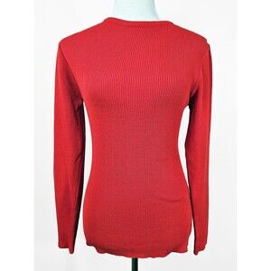 Montgomery Ward Large Red Vintage Acrylic WPL 12866 Knit Sweater 70s 80s